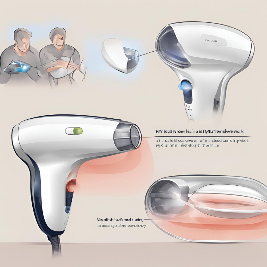 ilustración general de una depiladora de luz pulsada intensa